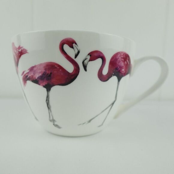 Portobello By Inspire Pink Flamingo Coffee Mug Bone China - Picture 1 of 11
